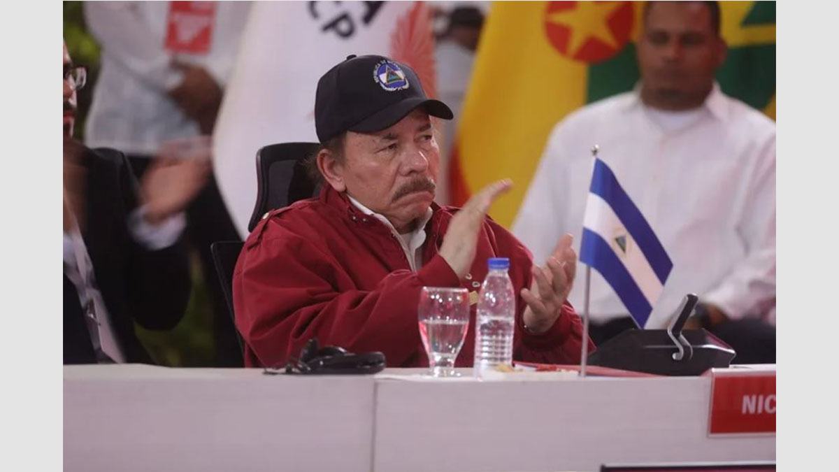 Daniel Ortega en Managua durante el Día Nacional de la Paz tras su ataque de Daniel Ortega.