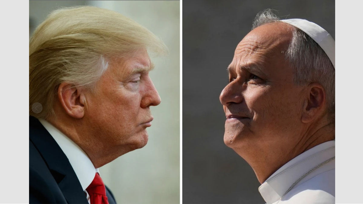 El papa León XIV durante una misa en medio del conflicto con Washington por la guerra de Irán — Trump papa León guerra