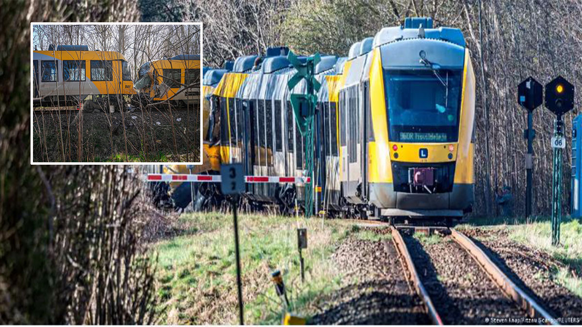 Equipos de emergencia atienden a heridos tras el choque de trenes en Dinamarca, al norte de Copenhague.