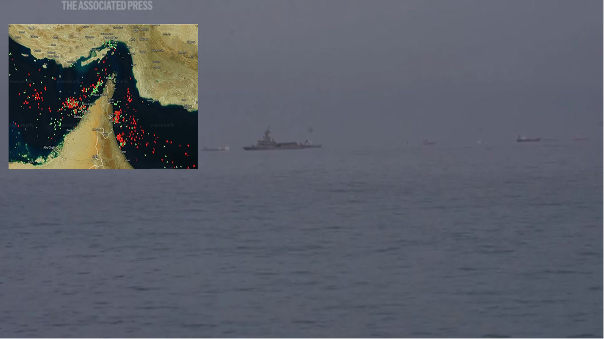 Buque detenido en el estrecho de Ormuz tras los ataques de la Guardia Revolucionaria iraní en abril de 2025