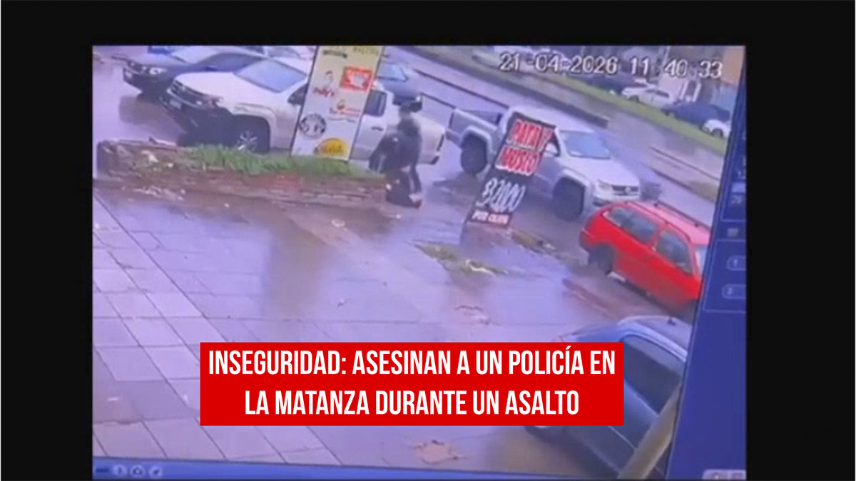 Operativo policial y peritajes en la escena del asesinato de un policía en La Matanza.