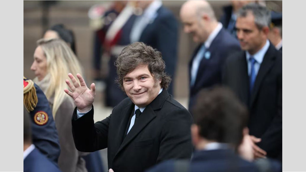 Javier Milei en el Tedeum sin Villarruel durante el 25 de Mayo en la Catedral Metropolitana