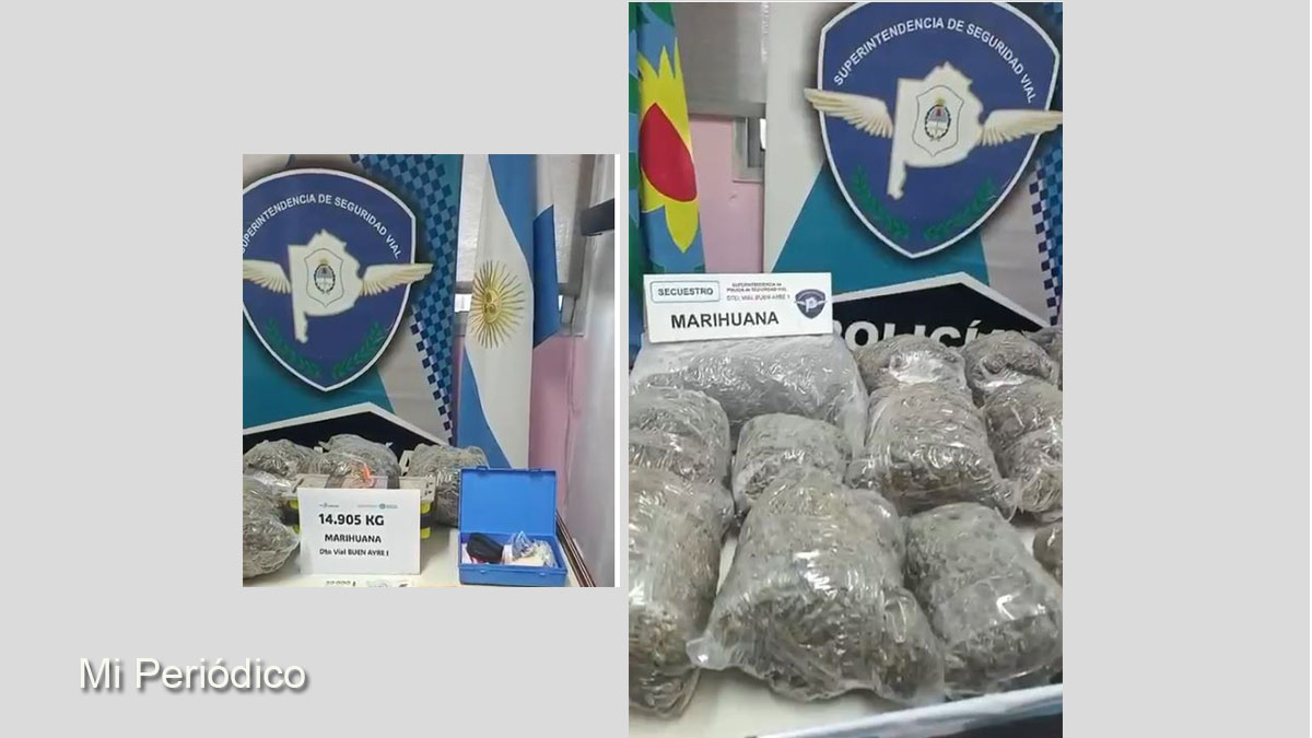 Secuestro de marihuana en Camino Buen Ayre con casi 15 kilos prensados y una mujer detenida