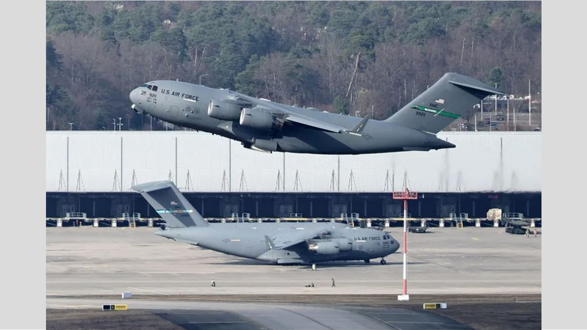 Despegue en la base aérea de Ramstein, epicentro donde las bases de EEUU impactan en Alemania militar y económicamente.