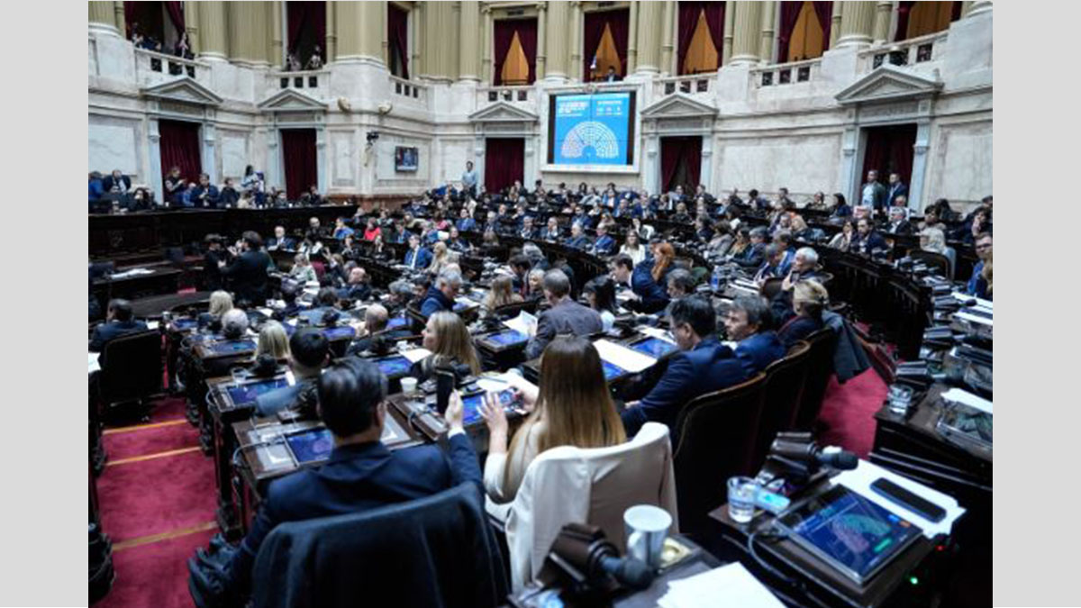 Sesión en la Cámara de Diputados donde aprueban zonas frías y el recorte de subsidios al gas en Argentina.
