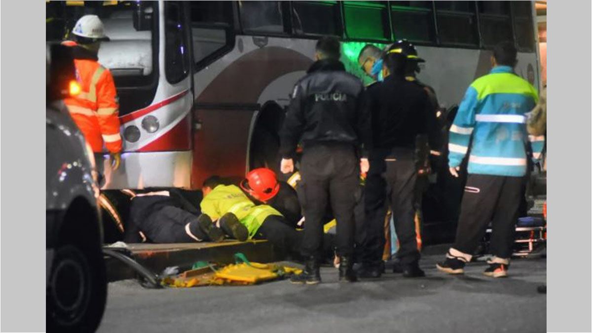 Colectivo de la línea 532 que arrolló a varias personas en Boulevard Patricio Peralta Ramos, Mar del Plata
