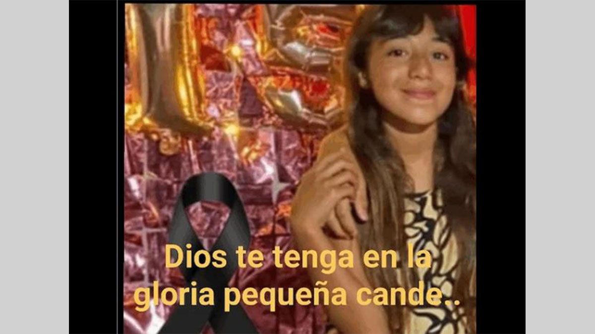 Candela Urquiza, víctima de la balacera en La Matanza, en una foto familiar junto a sus seres queridos.