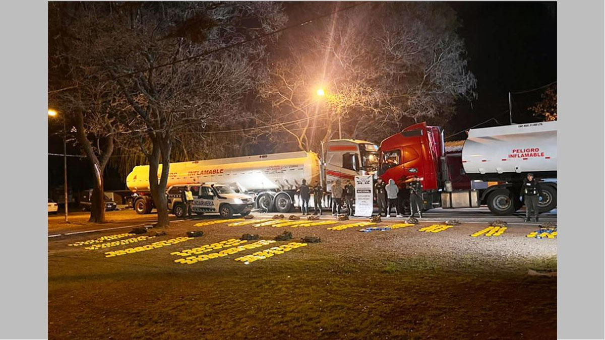 Cocaína en camiones cisterna