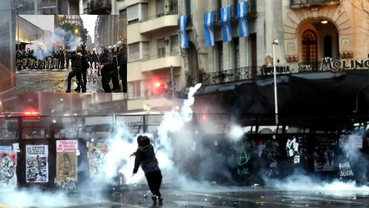 Incidentes frente al Congreso: manifestantes y fuerzas federales se enfrentan durante la sesión del Senado
