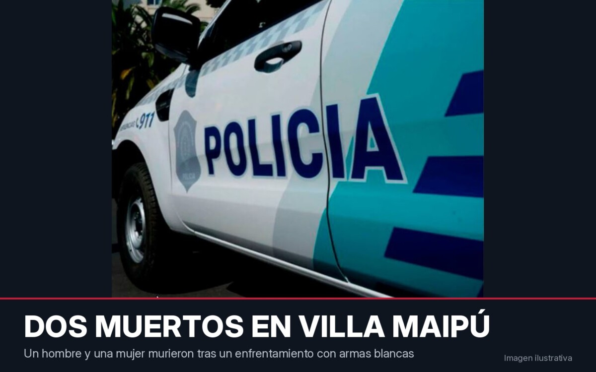 Pelea a cuchillazos en Villa Maipú: patrullero de la Policía Bonaerense