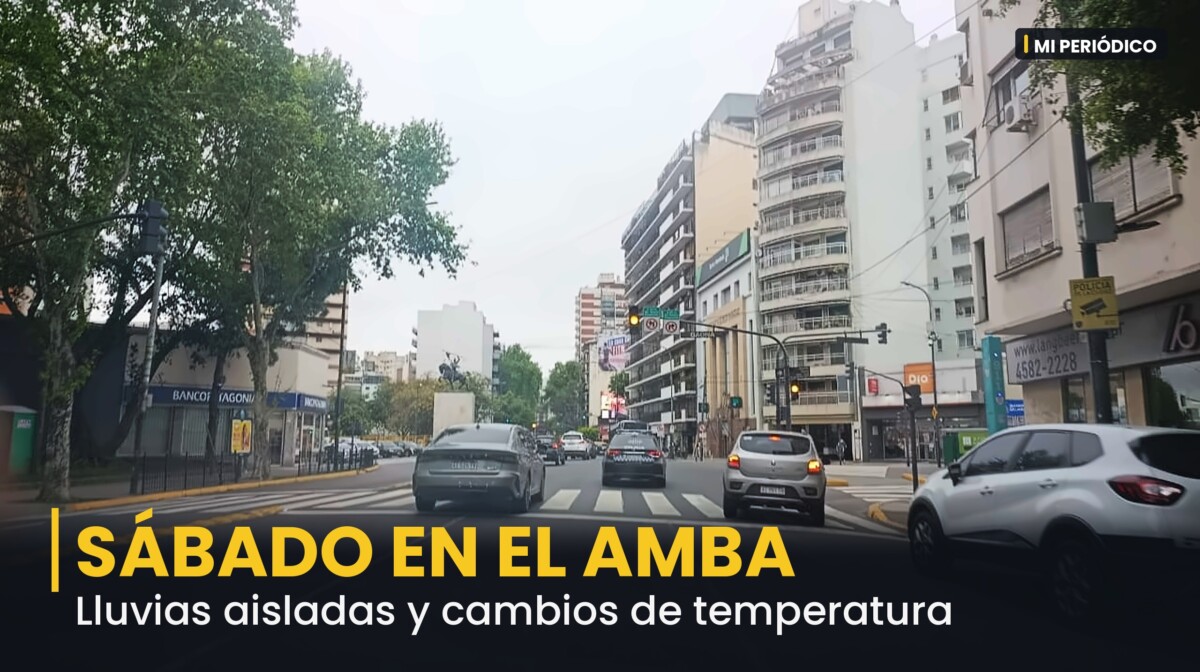 Tiempo en el AMBA con cielo cubierto y lluvias aisladas